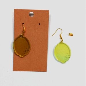 Lime Resin Earrings